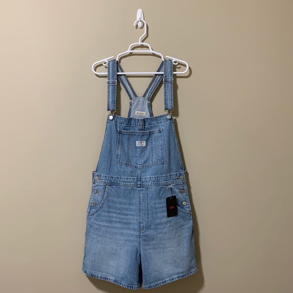 Levi’s Premium Capital E Vintage Shortall Cuffed Denim Overalls-Size L NWT